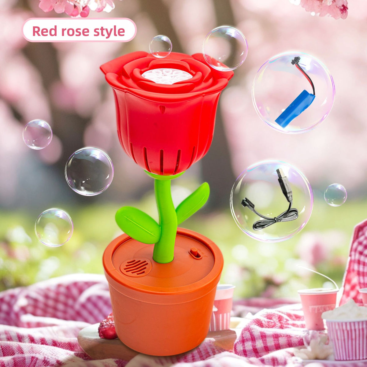 LED Music Bubble Blower Machine