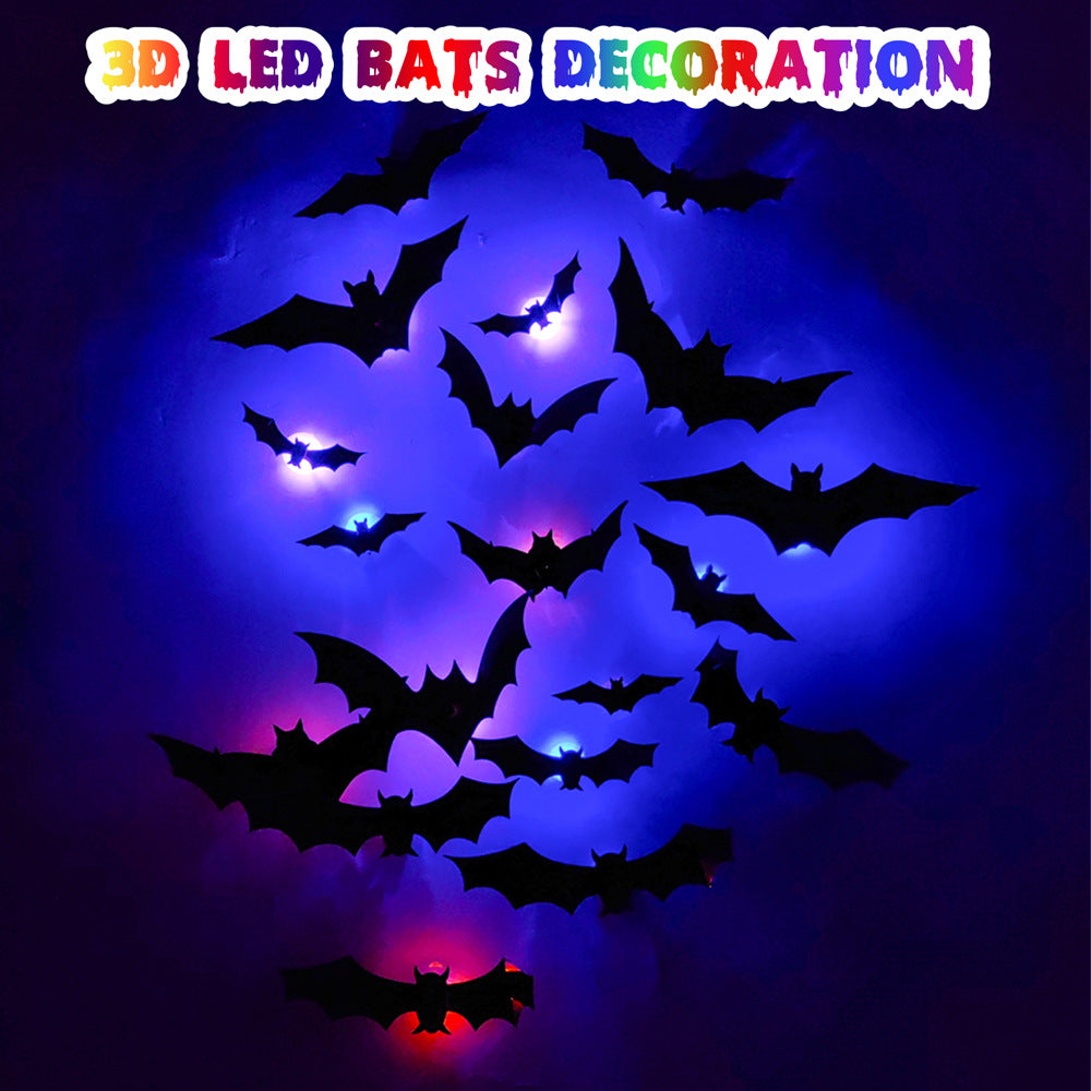 LED night light bat festival party flashing wall stickers