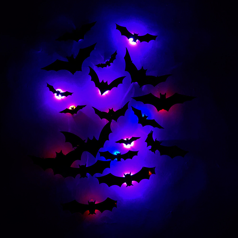 LED night light bat festival party flashing wall stickers