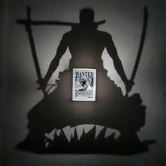 Zoro - one piece - white frame black tex