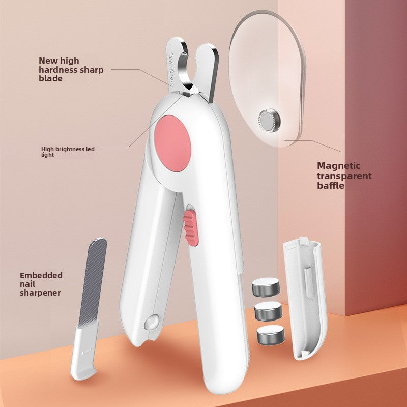 LED Pet Nail Clippers with Safety Guard