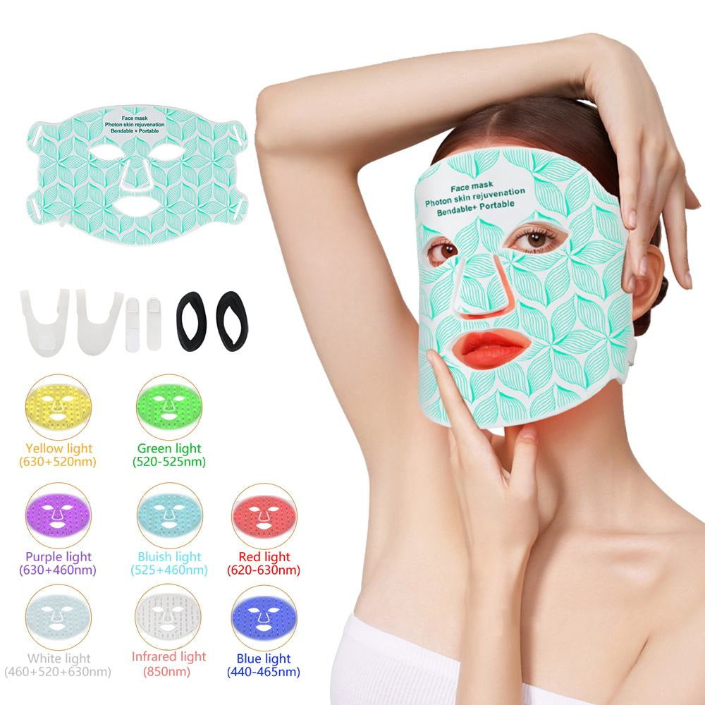 LED Photon Facial Mask Instrument with Neck Treatment