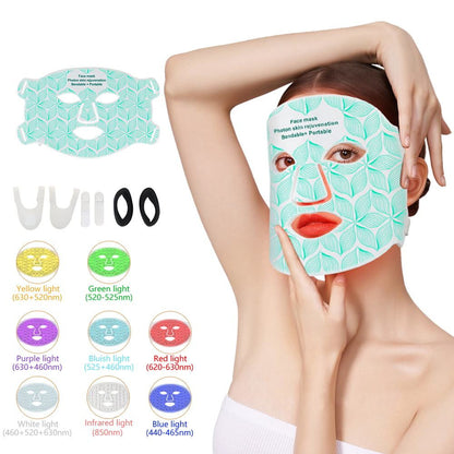 LED Photon Facial Mask Instrument with Neck Treatment