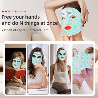 LED Photon Facial Mask Instrument with Neck Treatment