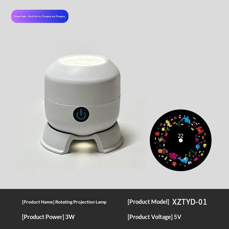 LED Projection Night Light with Rotating Effects