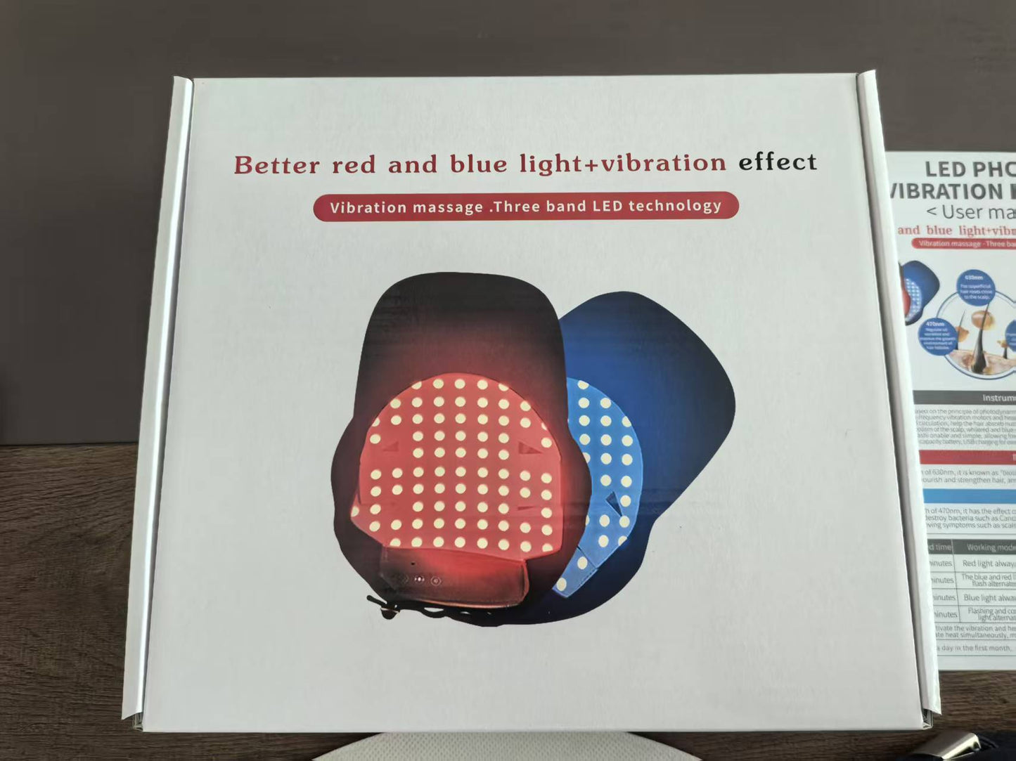 LED Red Blue Light Hair Growth Cap