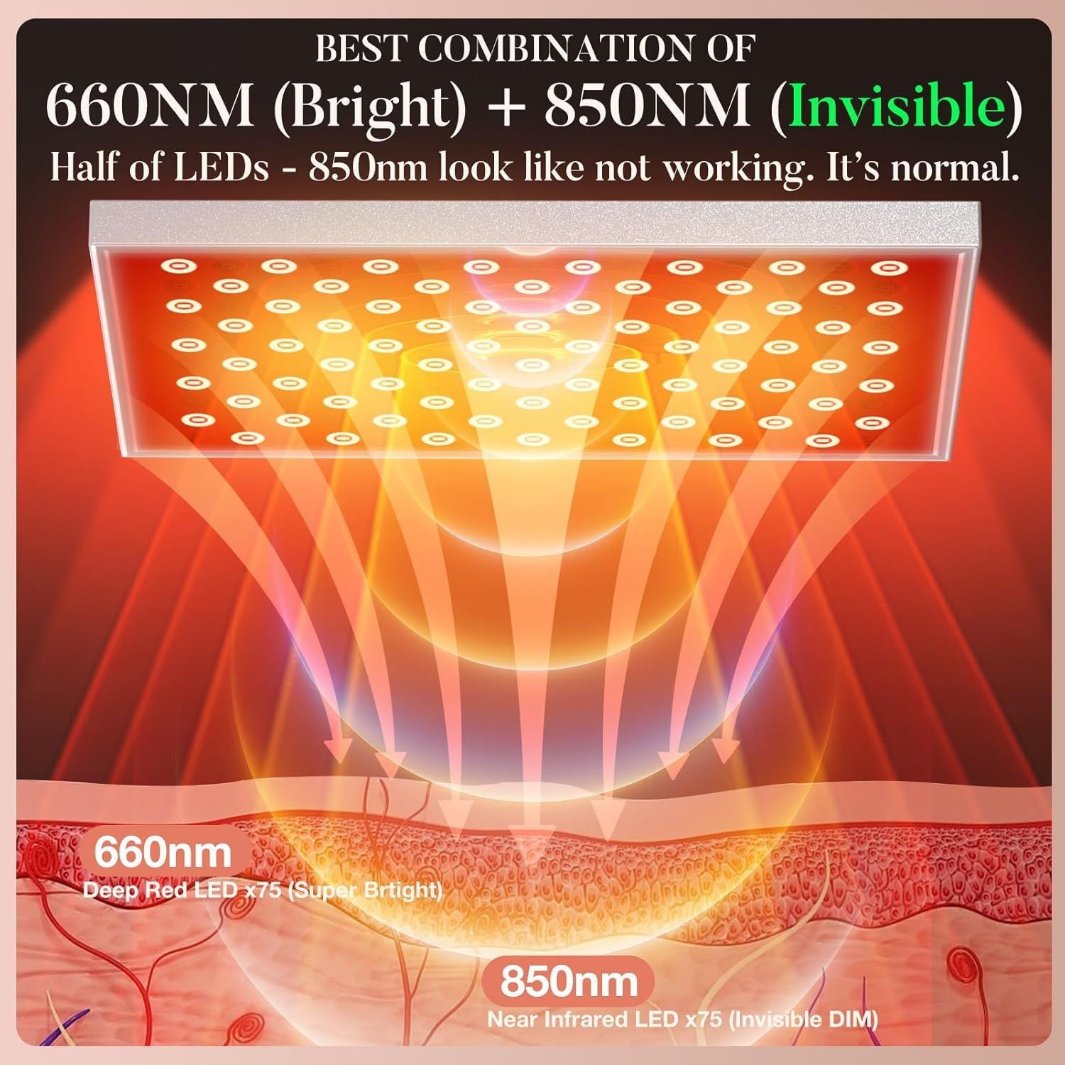 LED Red Light Therapy Lamp