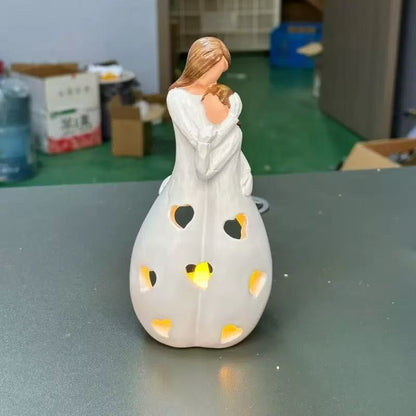 LED Resin Hug Candle Holder