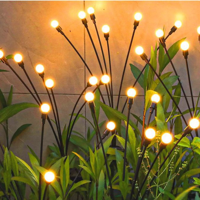 LED Solar Firefly Lawn Lights with Wind-Resistant Design