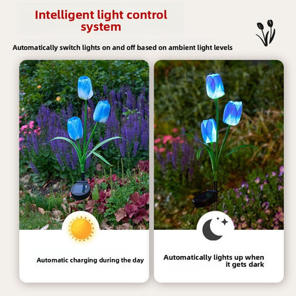 LED Solar Powered Tulip Garden Lights Outdoor Decorative Lighting