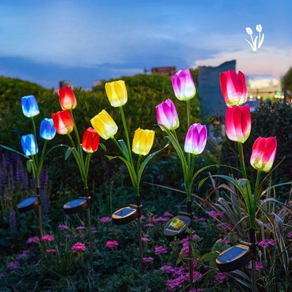 LED Solar Powered Tulip Garden Lights Outdoor Decorative Lighting