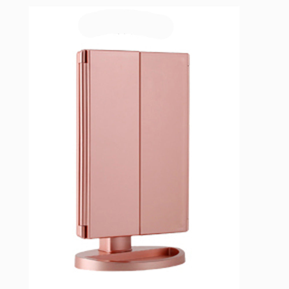 LED Three-Sided Foldable Makeup Mirror