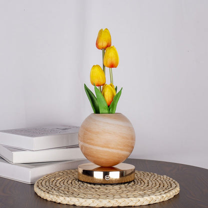 LED Tulip Planet Night Light with Touch Control