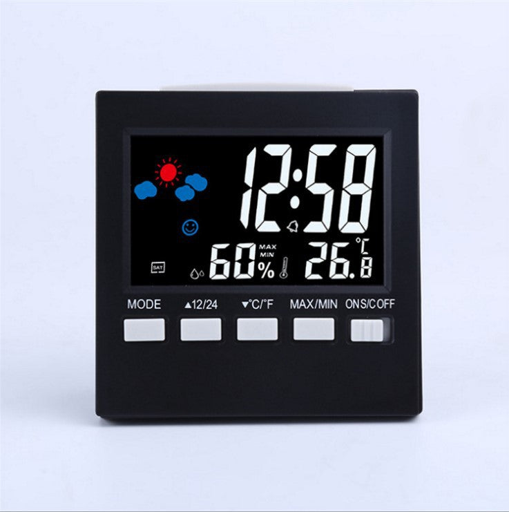 LED voice-controlled color screen weather clock