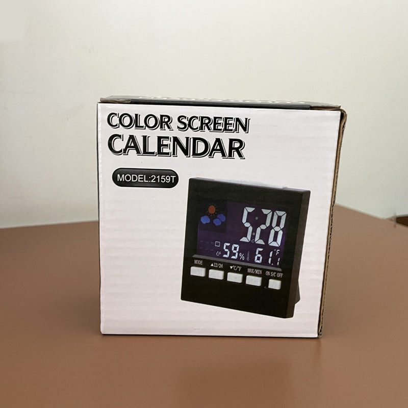 LED voice-controlled color screen weather clock