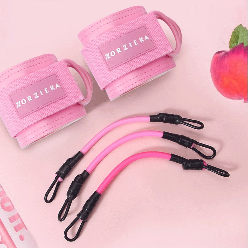 Leg training machine ankle strap