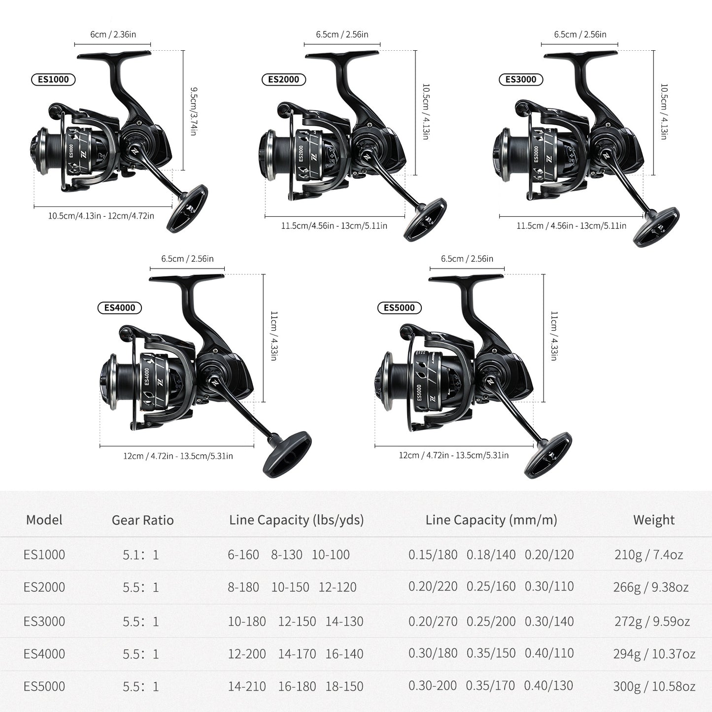 LEO Spinning Fishing Reel ES Series Saltwater Freshwater Fishing Gear