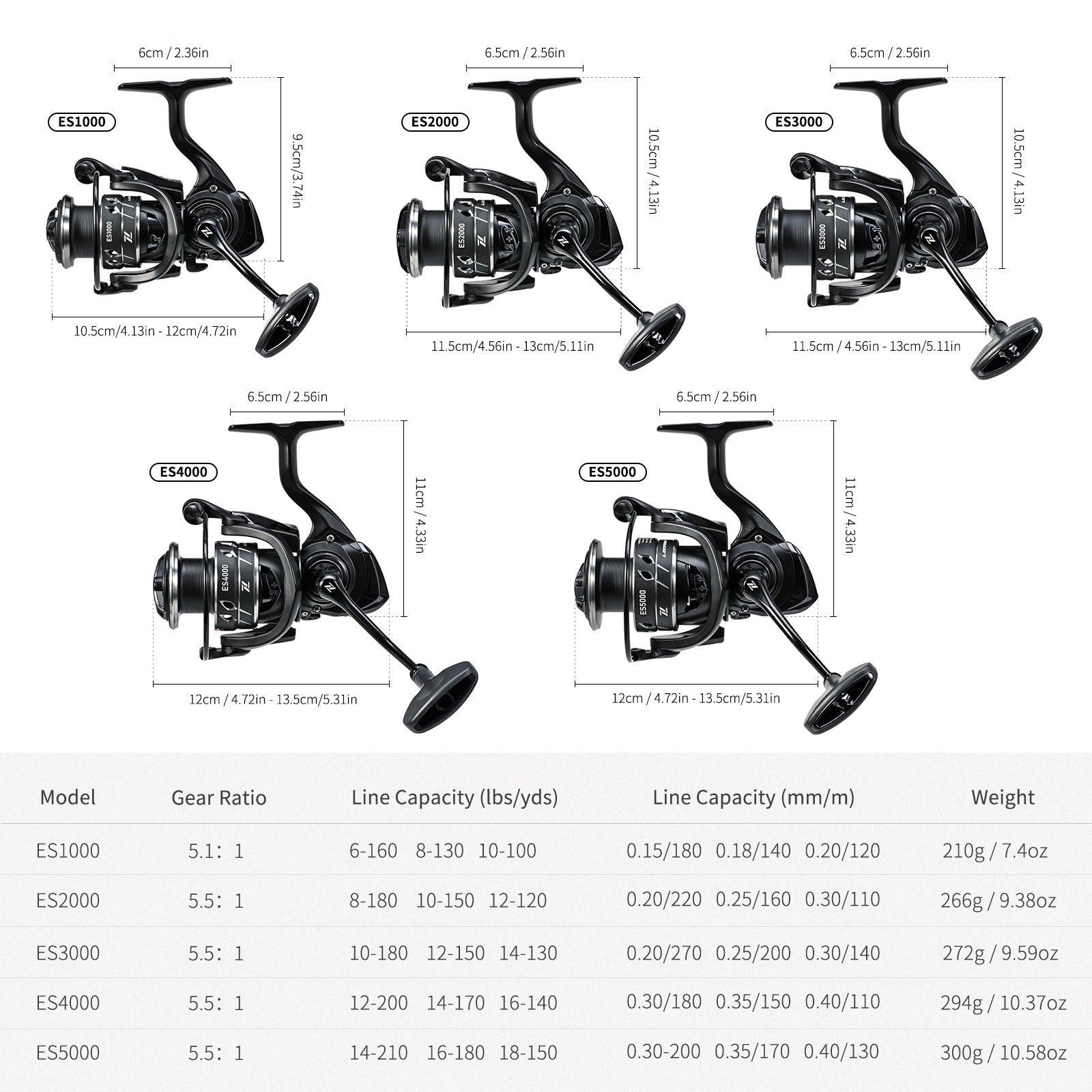 LEO Spinning Fishing Reel ES Series Saltwater Freshwater Fishing Gear
