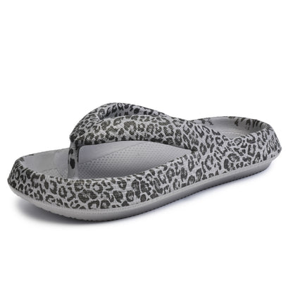 Leopard Print Couple Flip-Flops