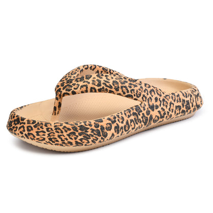 Leopard Print Couple Flip-Flops