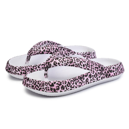 Leopard Print Couple Flip-Flops