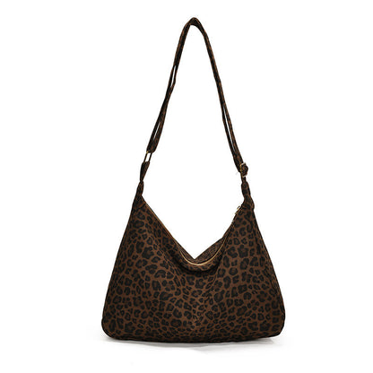 Leopard Print Crossbody Bag with Large Capacity