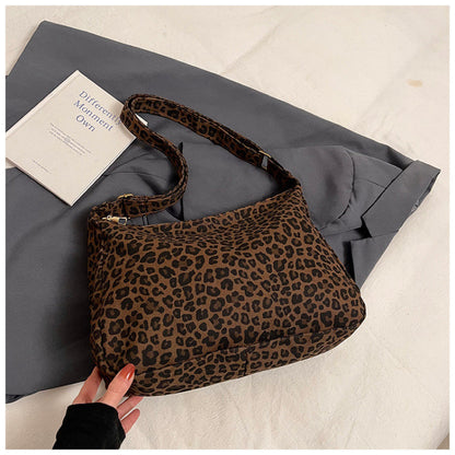 Leopard Print Crossbody Bag with Large Capacity