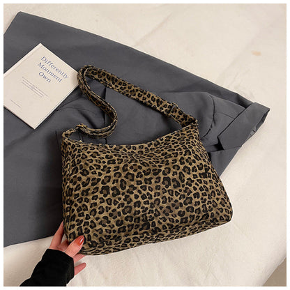 Leopard Print Crossbody Bag with Large Capacity