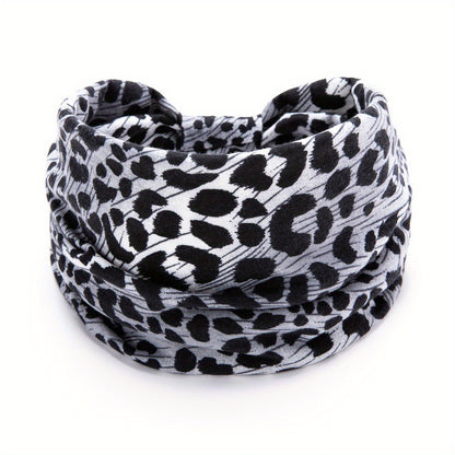 Leopard Print Elastic Sports Headband