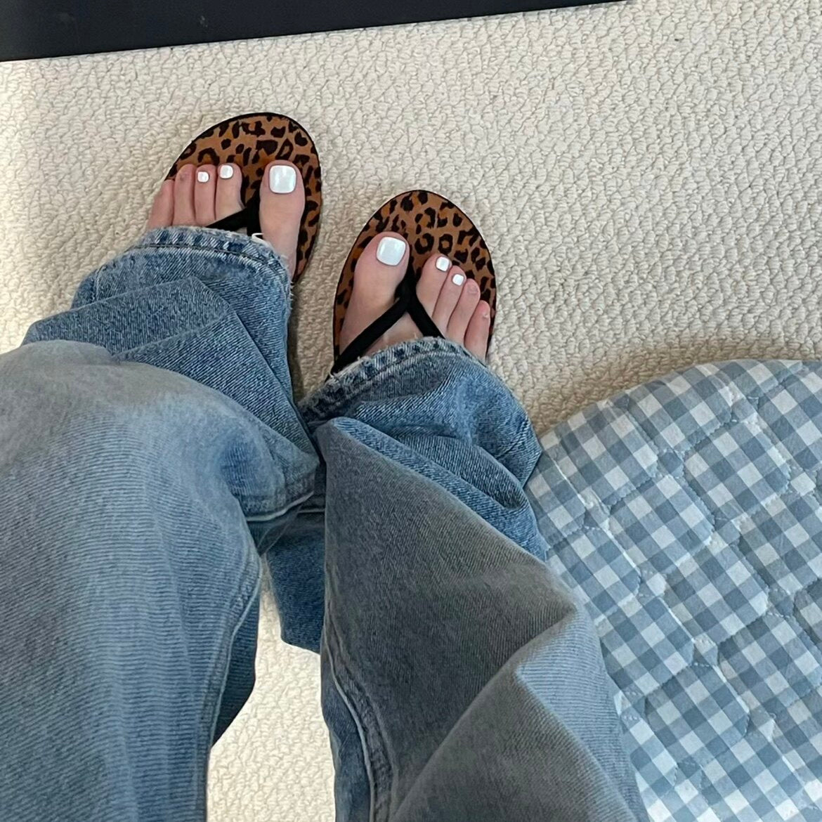 Leopard Print Flip Flops Women Summer Sandals