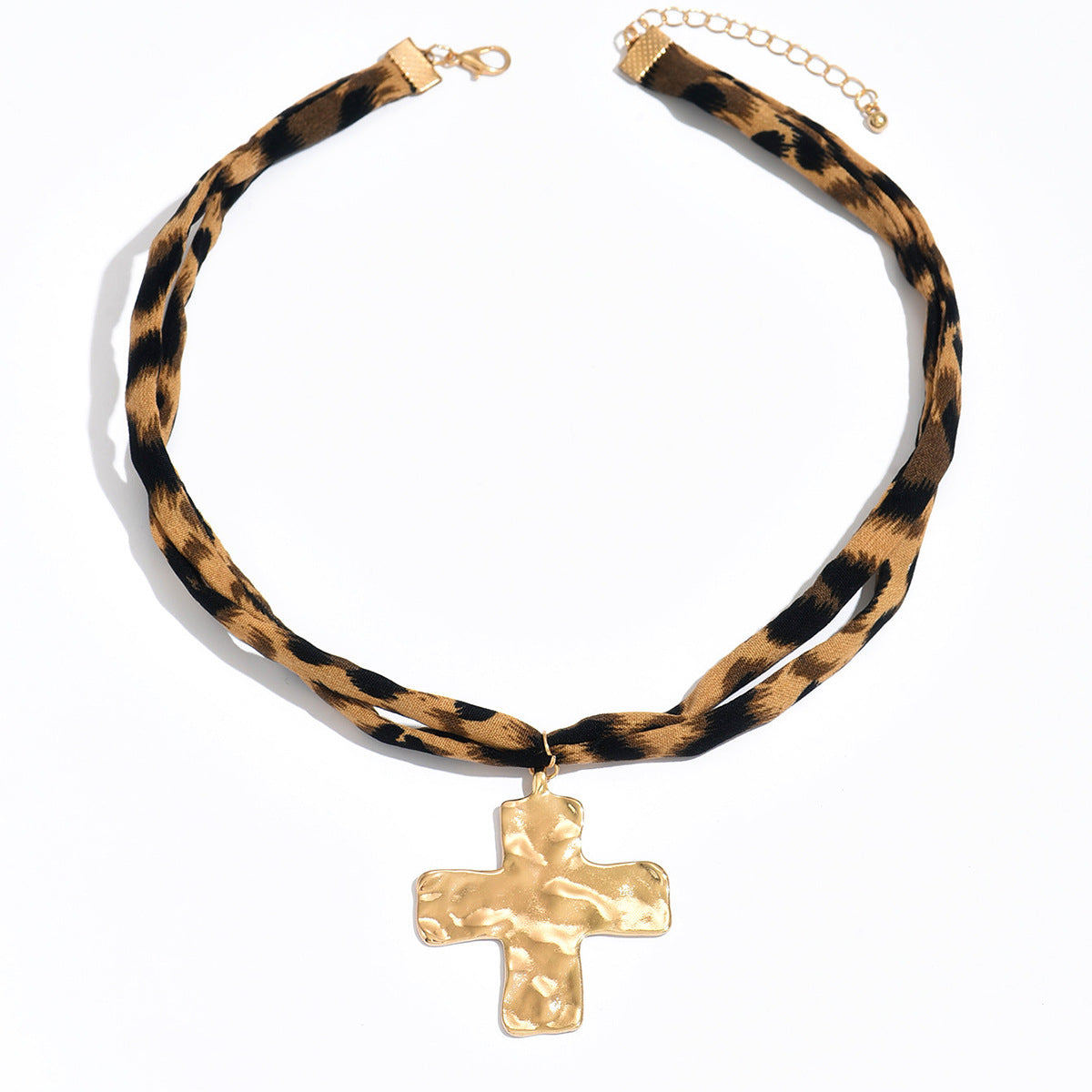 Leopard Print Flower Love necklace