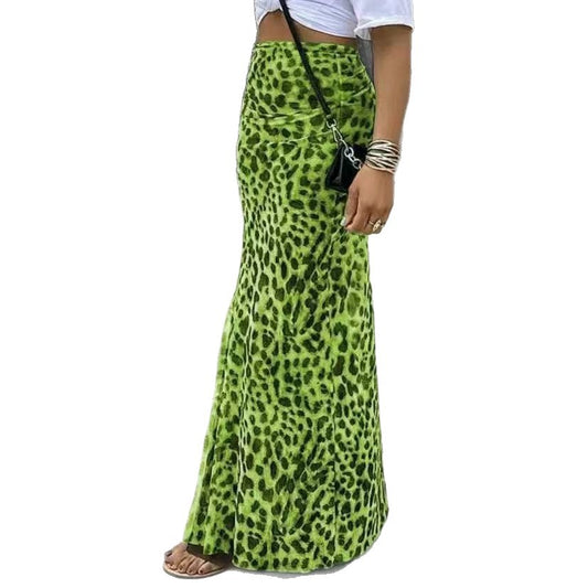 Leopard print halter dress