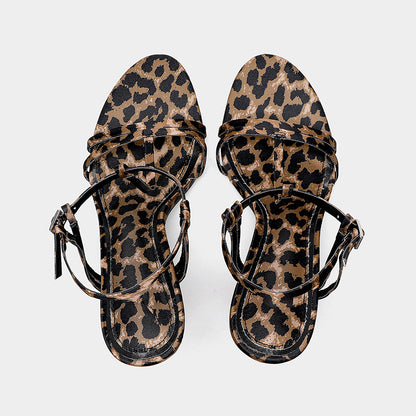 leopard print high heels