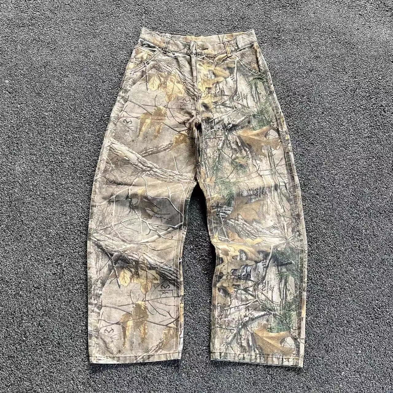 Leopard print jeans