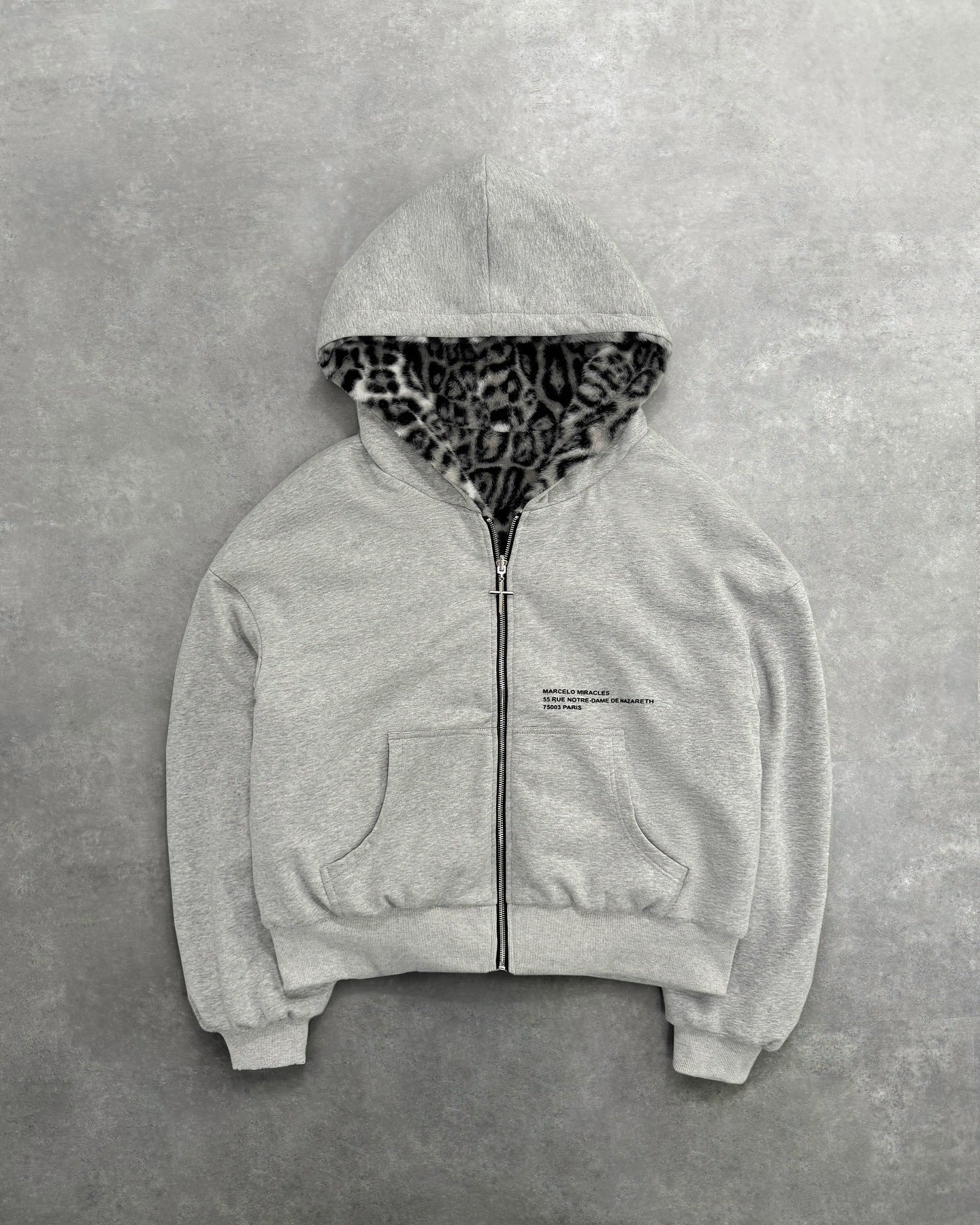 Leopard Print Reversible Sweatshirt