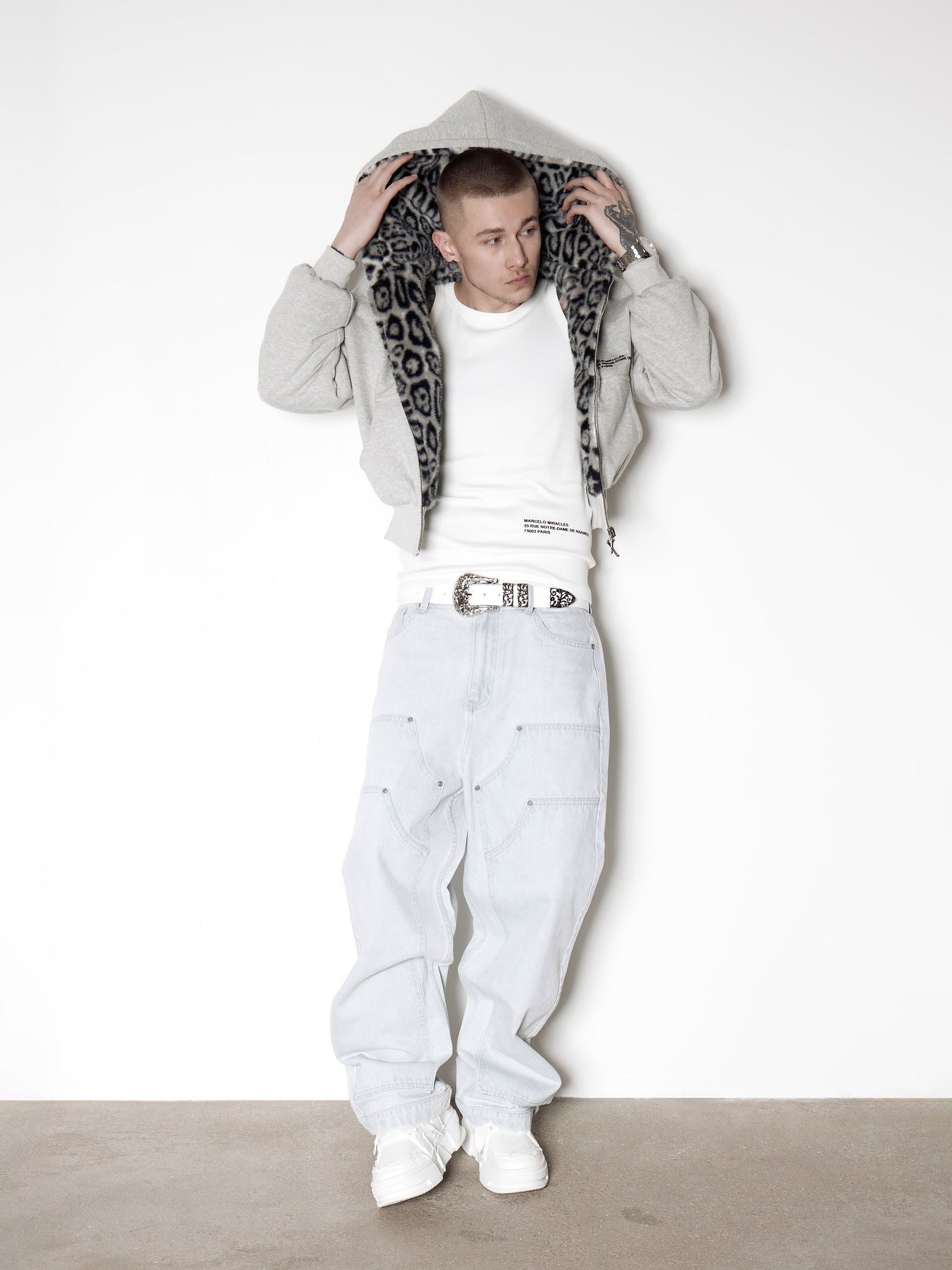 Leopard Print Reversible Sweatshirt