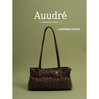 Leopard print shoulder bag