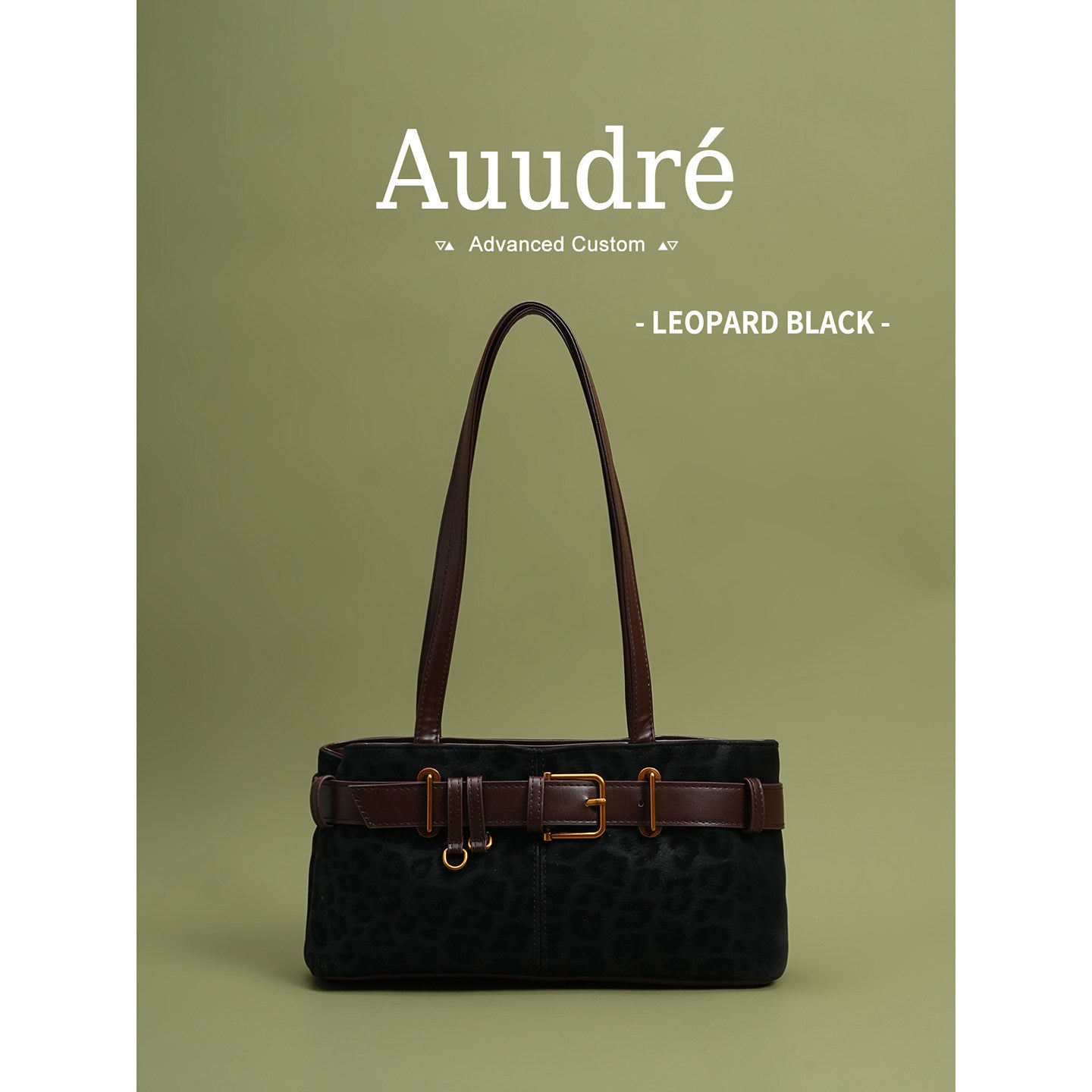 Leopard print shoulder bag
