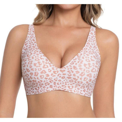 Leopard Print Soft Support Seamless Bra