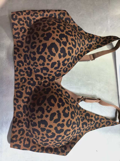 Leopard Print Soft Support Seamless Bra