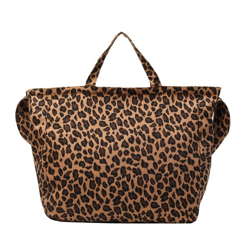 Leopard-print tote bag