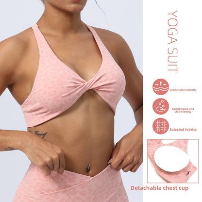 Leopard print yoga dress for women