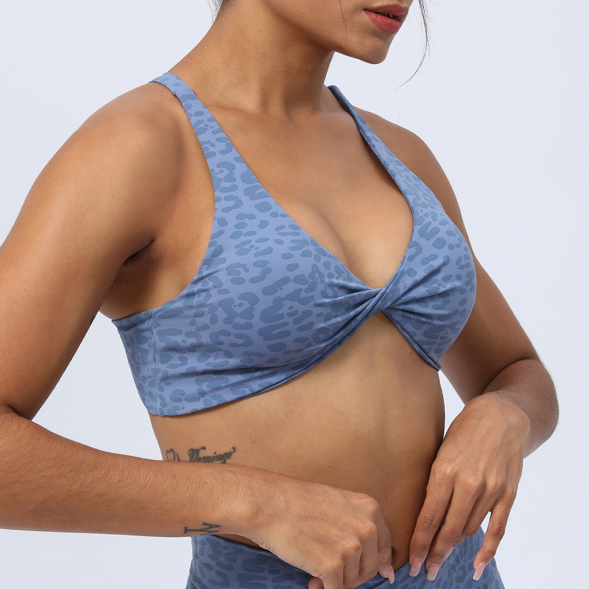 Leopard print yoga dress for women