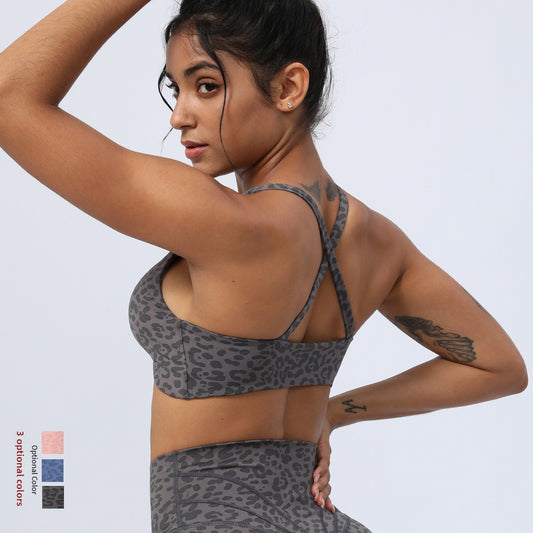 Leopard print yoga dress for women