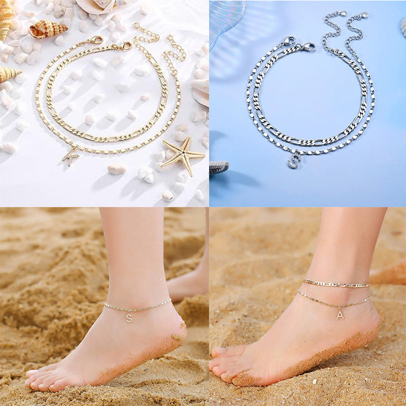 Letter Anklet