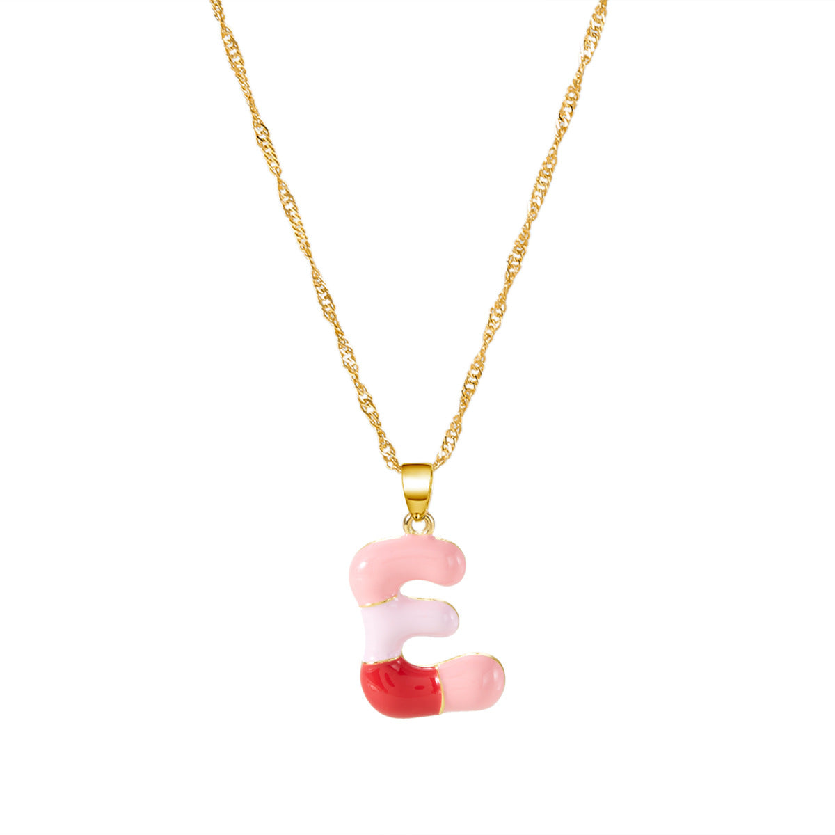 Letter Bubble Clavicle Chain Necklace