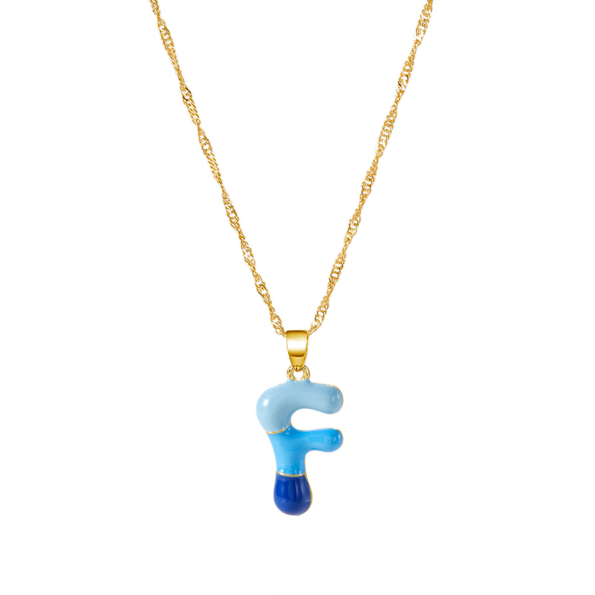 Letter Bubble Clavicle Chain Necklace