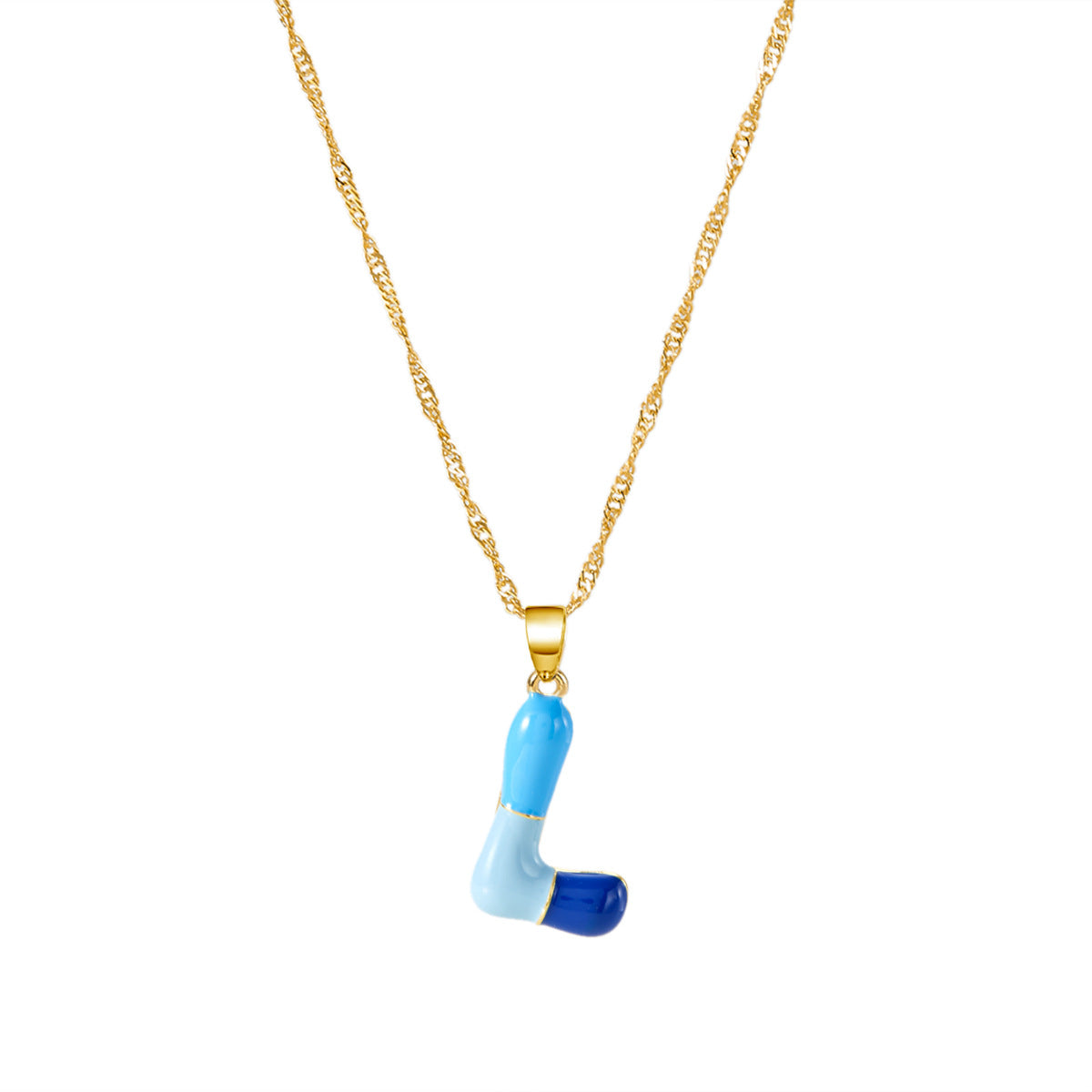 Letter Bubble Clavicle Chain Necklace