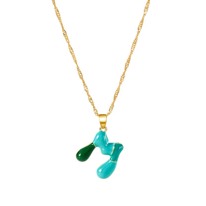 Letter Bubble Clavicle Chain Necklace