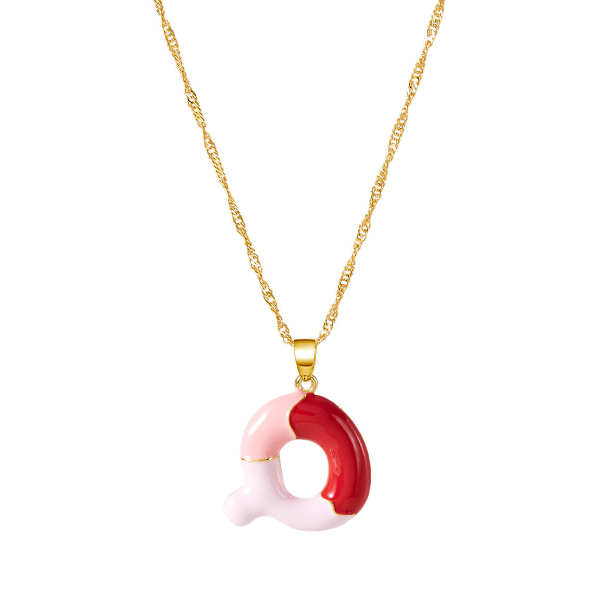Letter Bubble Clavicle Chain Necklace